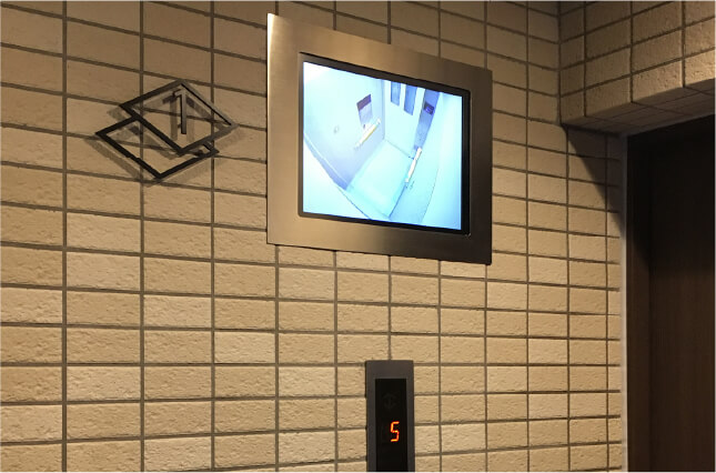 エレベーター内モニター