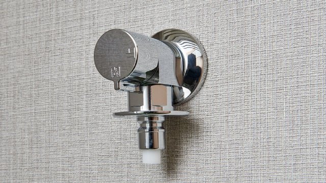 止水弁付洗濯機用単水栓