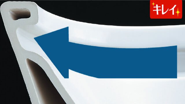 汚れカット形状