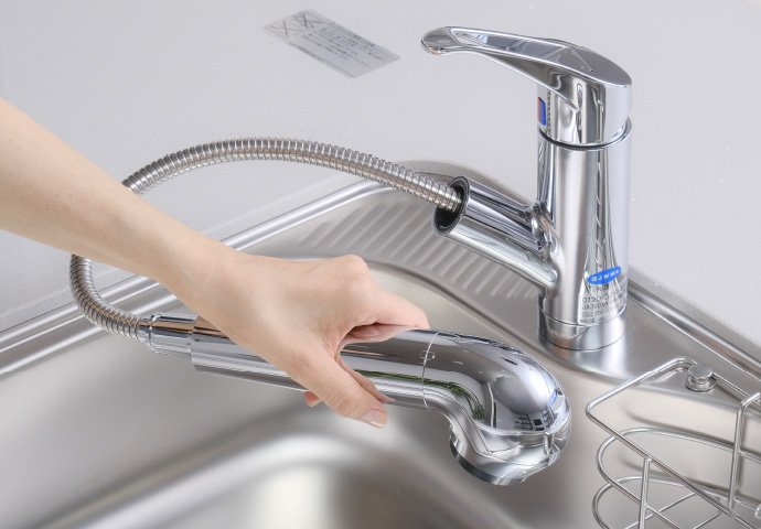 浄水器一体型ハンドシャワーエコ水栓