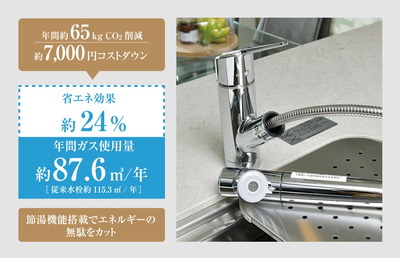 浄水機能付ハンドシャワー水栓