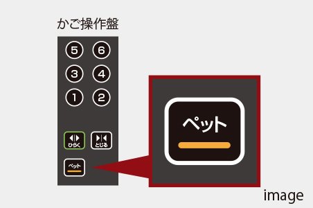 地震管制運転機能付
エレベーター
ペット同乗エレベーター