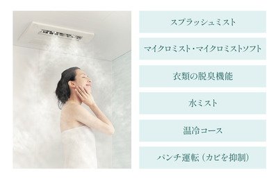 ミストサウナ機能付浴室暖房乾燥機
「ミストカワック」