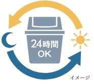 24時間ゴミ出し可能