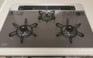 ハイパーガラスコートトップ3口コンロ
