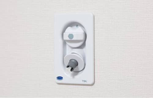 緊急止水弁付きランドリー水栓