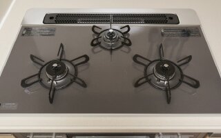 ハイパーガラスコートトップ3口コンロ
