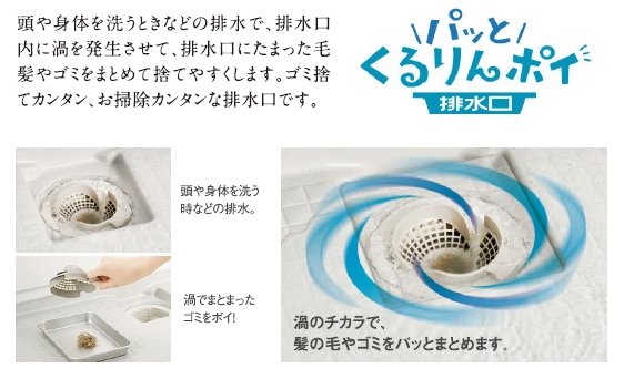 パッとくるりんポイ排水口