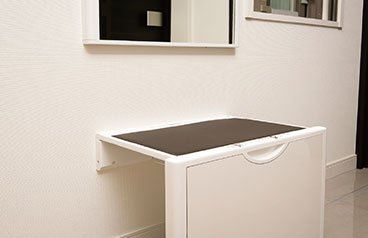 姿見付折りたたみスツール