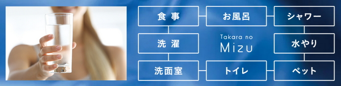 家中すべての生活水を浄活水化
たからの水(※1)