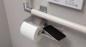 小物置付ペーパーホルダー