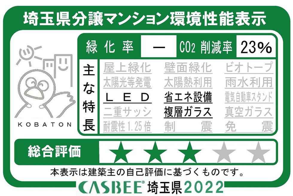 埼玉県分譲マンション環境性能表示