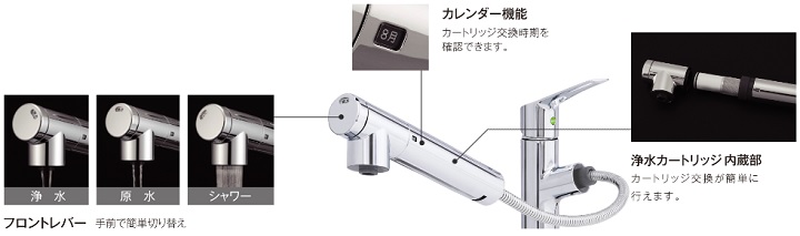 浄水器一体型混合水栓