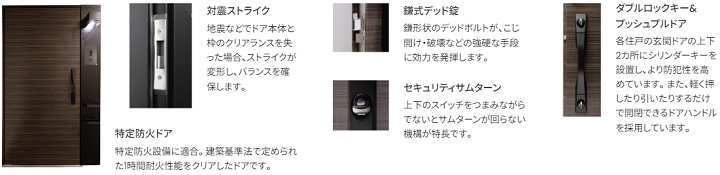 防犯性の高い堅牢な玄関ドア