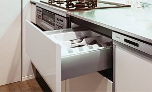 ソフトクローズ機能付き引き出しレール