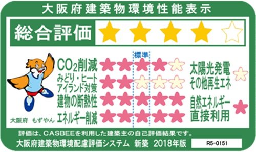大阪府建築物環境性能表示を取得