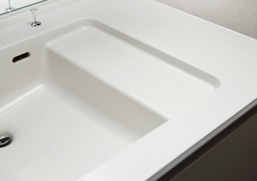 有機ガラス系新素材の洗面カウンター