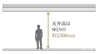 天井高 約2,500mm