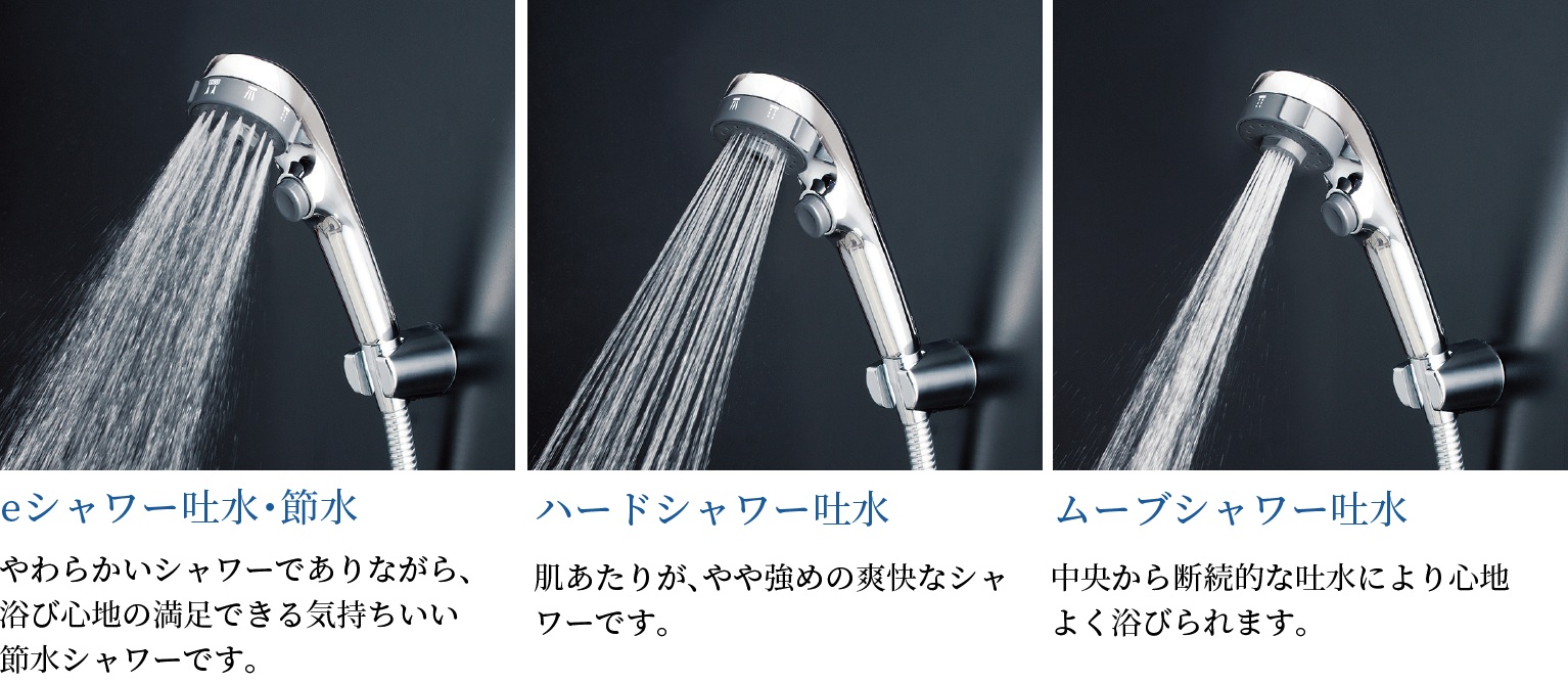 ワンストップ機能付
3WAYシャワーヘッド