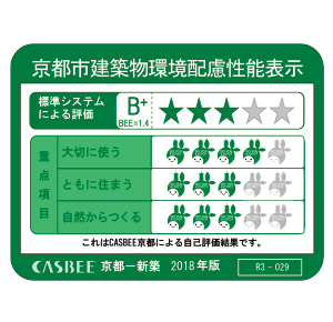 京都市建築物環境配慮
性能表示（CASBEE京都）