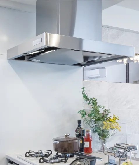 ホーロー整流板付センターマントルフード／ホーローパネル