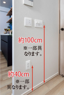 スイッチ高さ／コンセント高さ