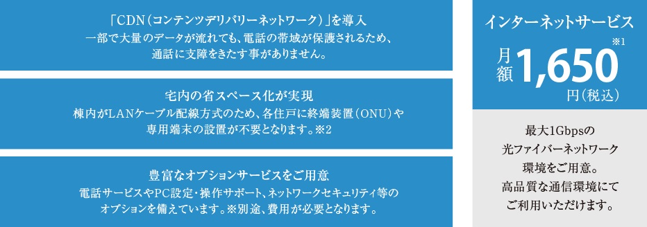 「auひかり マンション タイプE一括型コース3」の特徴