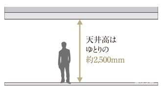 天井高 約2,500mm