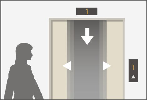 オートロック連動エレベーター