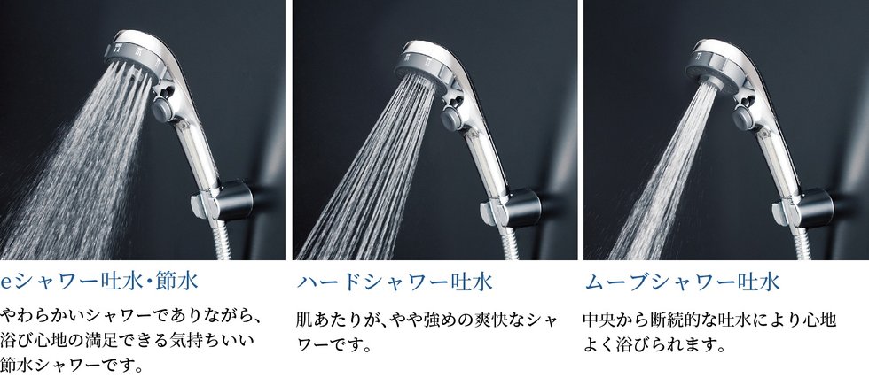 ワンストップ機能付
3WAYシャワーヘッド