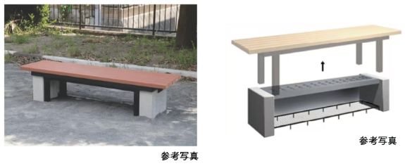 ベンチ兼用非常用炊き出しかまど
