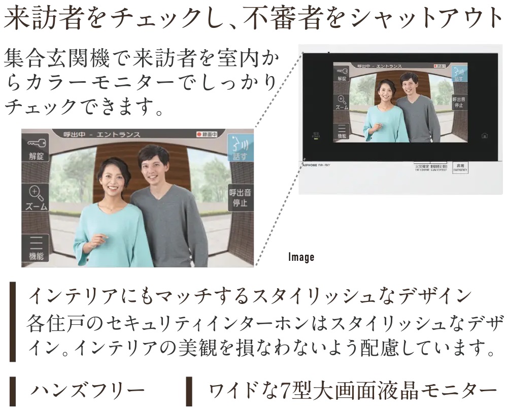 安心・便利!多彩な機能が付いたインターホン