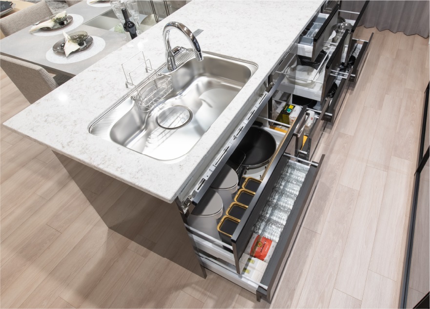 スライド式キッチン