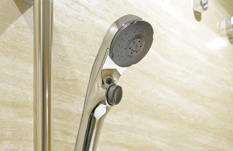 手元止水付シャワーヘッド