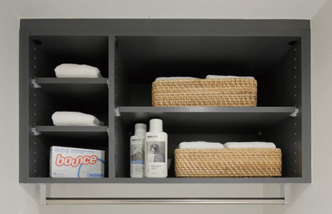 洗濯機置場上部吊戸棚