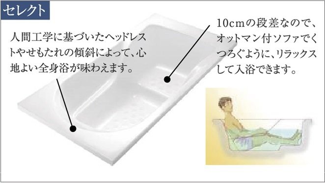 くつろぎ浴槽「ＬＵＸＺ」（D・Eタイプのみ）
