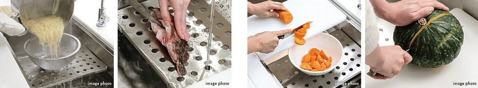 さまざまな用途に対応する、フレキシブルな調理スペース。