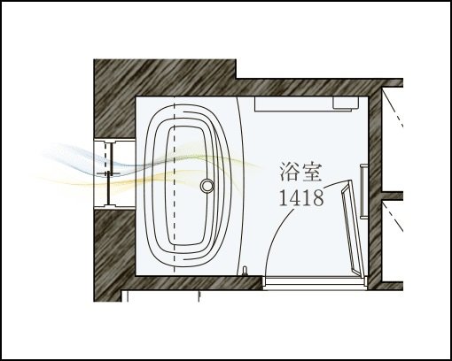 光と風に触れる心地よさ、窓があるバスルーム