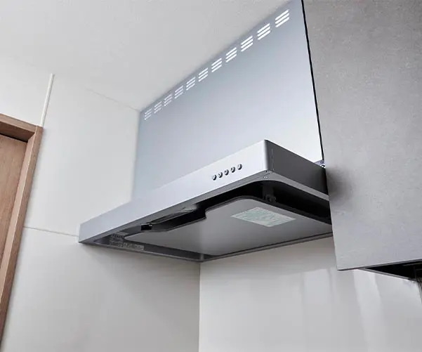 整流板付きレンジフード（フッ素加工）