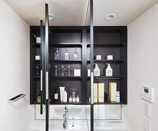 三面鏡裏収納