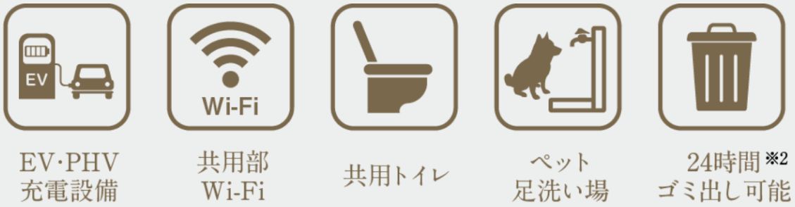 充実の共用部設備・仕様により、暮らしを快適に