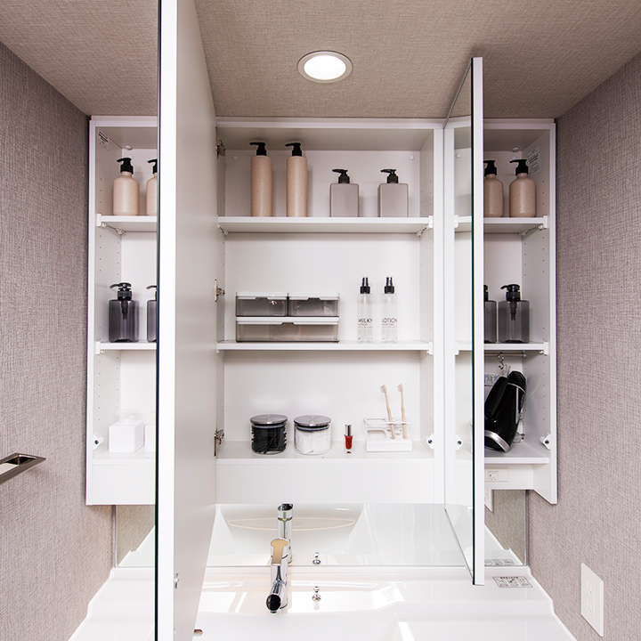 三面鏡裏収納（全住戸）