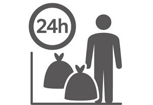 24時間ゴミ捨て可能