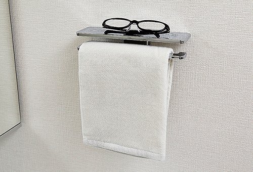 小物置付タオル掛け