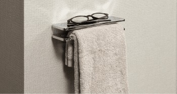 カウンター付きタオルバー