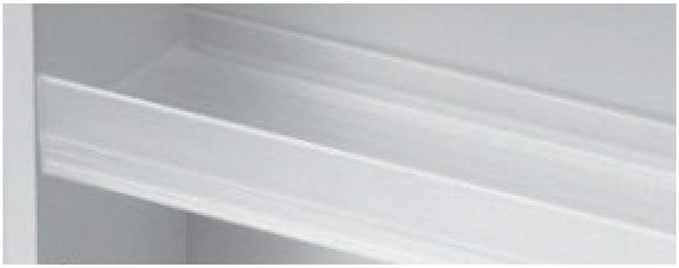 透明感のある樹脂製棚