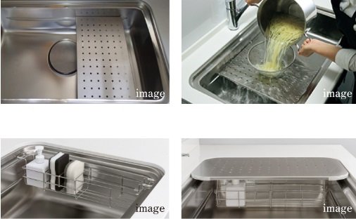 シンク中段の有効活用に【ミドルスペース】