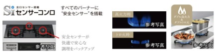 ダブル高火力バーナー