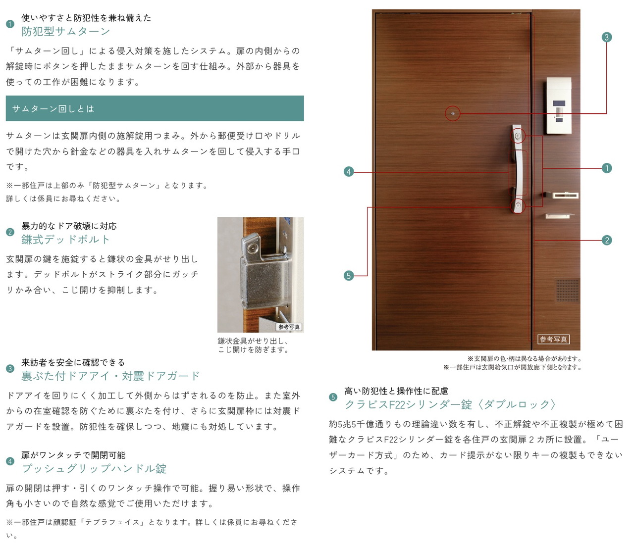 住まいの玄関扉もキメ細やかな配慮でしっかりガードしています。