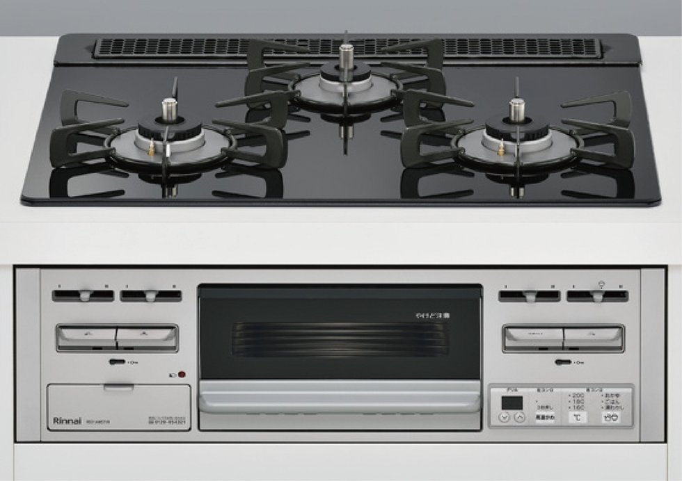 ガラストップ3つ口ガステーブル